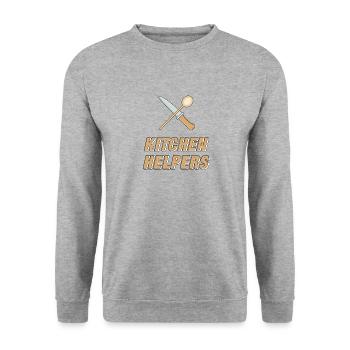 KITCHEN HELPERS - Unisex Sweatshirt - salt & pepper - Front - Alina (178cm) & Michal (187cm)