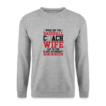 Baseball-Trainerin Ehefrau Berufstätige Mutter - Unisex Pullover - Weißgrau meliert - Vorne - Alina (178cm) & Michal (187cm)