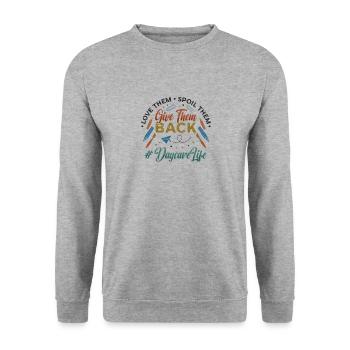 Je t’aime gâte tu lui rends Kita-leben - Sweat-shirt Unisexe - gris chiné - Devant - Alina (178cm) & Michal (187cm)