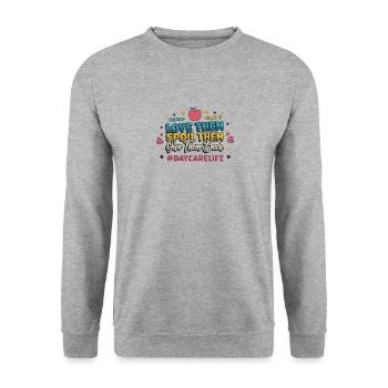 Je t’aime gâte tu lui rends Kita-leben - Sweat-shirt Unisexe - gris chiné - Devant - Alina (178cm) & Michal (187cm)
