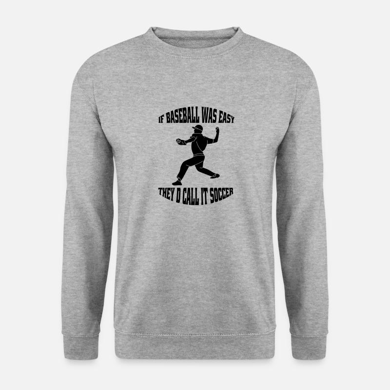 Baseball Baseballteam Baseballer Baseballspieler - Unisex Pullover - Weißgrau meliert