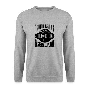 Basketball Basketball Player Basketball Team - Sweat-shirt Unisexe - gris chiné - Devant - Alina (178cm) & Michal (187cm)