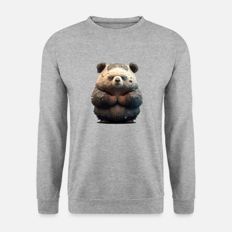 Bako the grumpy bear - Unisex Sweatshirt - salt & pepper