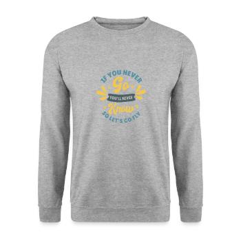 Innovators Flying Entrepreneurs Inspired - Unisex Sweatshirt - salt & pepper - Front - Alina (178cm) & Michal (187cm)