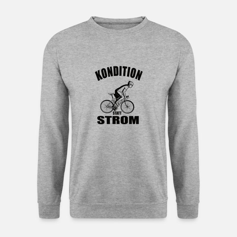Kondition Statt Strom - Unisex Pullover - Weißgrau meliert