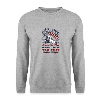 Hug around the neck, Jiu Jitsu - Unisex Sweatshirt - salt & pepper - Front - Alina (178cm) & Michal (187cm)