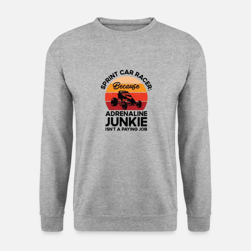 Sprint Car Dirt Track Racing - Unisex Sweatshirt - salt & pepper