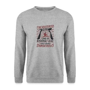 Martial Arts Girls, Taekwondo - Unisex Sweatshirt - salt & pepper - Front - Alina (178cm) & Michal (187cm)