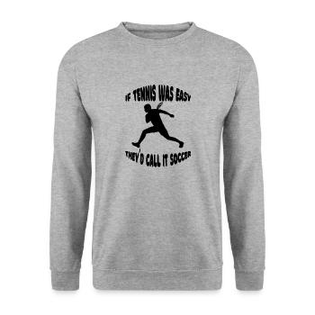 Tennis player Tennis lovers Tennis Tennis club - Unisex Sweatshirt - salt & pepper - Front - Alina (178cm) & Michal (187cm)
