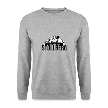 Stollberg Erzgebirge - Unisex Pullover - Weißgrau meliert - Vorne - Alina (178cm) & Michal (187cm)