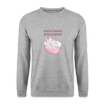 Fabricant de savon Production de savon de fabrication de savon - Sweat-shirt Unisexe - gris chiné - Devant - Alina (178cm) & Michal (187cm)