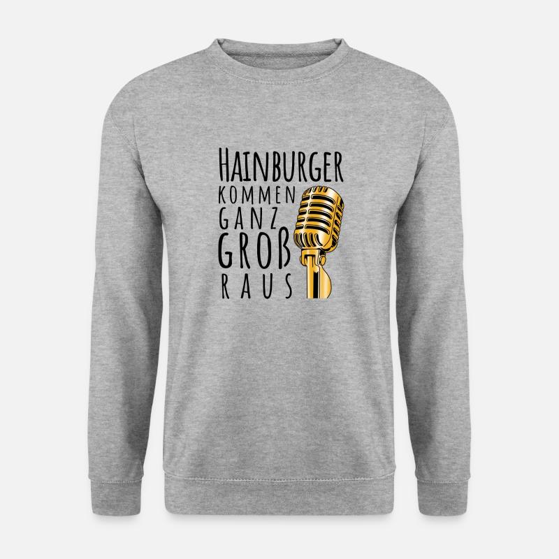 Hainburger kommen gang groß raus - Unisex Pullover - Weißgrau meliert