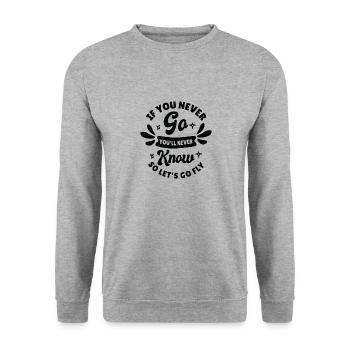 Innovators Flying Entrepreneurs Inspired - Unisex Sweatshirt - salt & pepper - Front - Alina (178cm) & Michal (187cm)