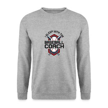 Baseball-Trainerin Ehefrau Berufstätige Mutter - Unisex Pullover - Weißgrau meliert - Vorne - Alina (178cm) & Michal (187cm)