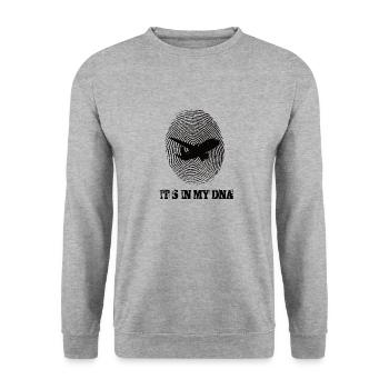Les avions, c’est dans mon ADN - Sweat-shirt Unisexe - gris chiné - Devant - Alina (178cm) & Michal (187cm)