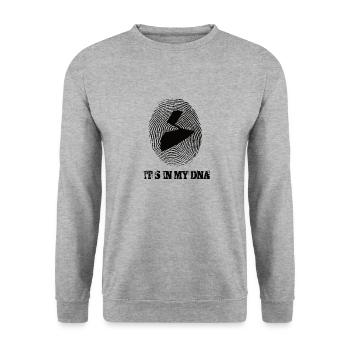 Mauern c’est dans mon ADN - Sweat-shirt Unisexe - gris chiné - Devant - Alina (178cm) & Michal (187cm)
