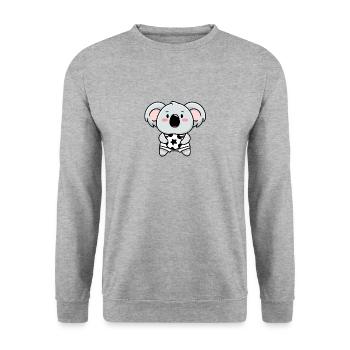 Handball Koala Tshirt Fußball - Unisex Pullover - Weißgrau meliert - Vorne - Alina (178cm) & Michal (187cm)