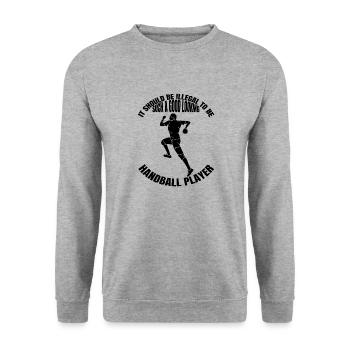 Joueur de handball Fan de handball Handball Équipe de handball - Sweat-shirt Unisexe - gris chiné - Devant - Alina (178cm) & Michal (187cm)