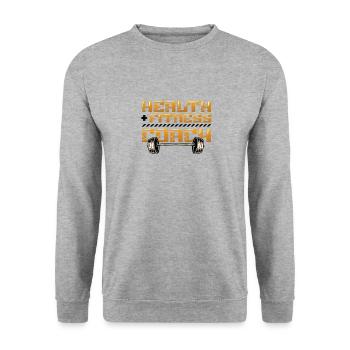 Entraîneur personnel de santé physique - Sweat-shirt Unisexe - gris chiné - Devant - Alina (178cm) & Michal (187cm)