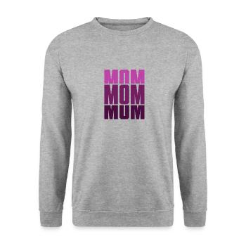 Mama Einfacher Muttertag für Mama - Unisex Pullover - Weißgrau meliert - Vorne - Alina (178cm) & Michal (187cm)