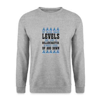 Diabetische Bauchspeicheldrüse - Unisex Pullover - Weißgrau meliert - Vorne - Alina (178cm) & Michal (187cm)
