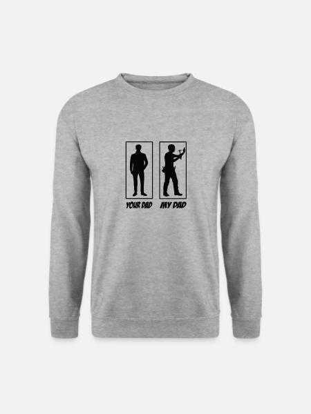 Your Dad My Dad Zimmermann Papa - Unisex Pullover - Weißgrau meliert