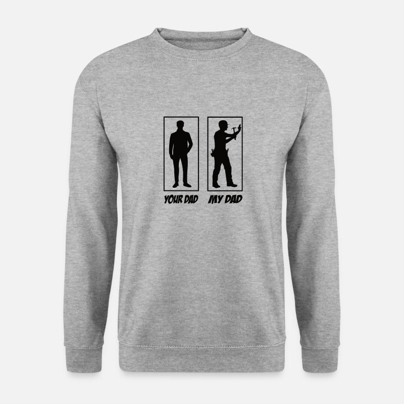 Your Dad My Dad Zimmermann Papa - Unisex Pullover - Weißgrau meliert