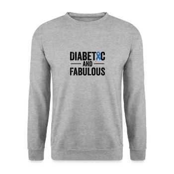 Diabetische Bauchspeicheldrüse - Unisex Pullover - Weißgrau meliert - Vorne - Alina (178cm) & Michal (187cm)