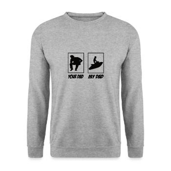 Jetski - Unisex Pullover - Weißgrau meliert - Vorne - Alina (178cm) & Michal (187cm)