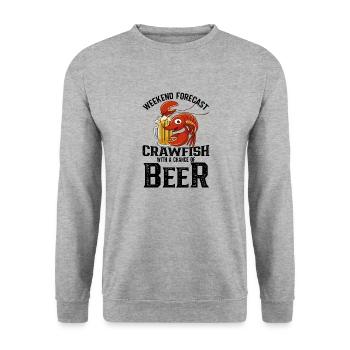 Crawfish Cajun & Crawfish Lobster Cooking - Unisex Sweatshirt - salt & pepper - Front - Alina (178cm) & Michal (187cm)