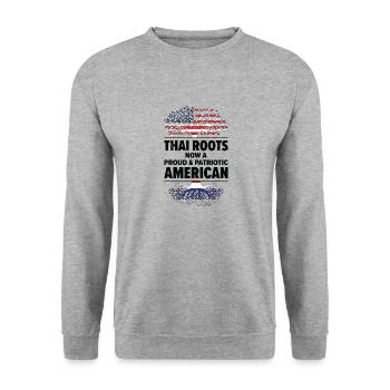 Né Thaïlande Thaïlande États-Unis - Sweat-shirt Unisexe - gris chiné - Devant - Alina (178cm) & Michal (187cm)