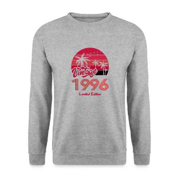 Vintage Year 1996 Limited Edition Red - Unisex Sweatshirt - salt & pepper - Front - Alina (178cm) & Michal (187cm)