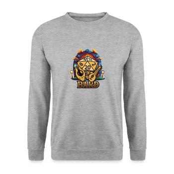 D20 Pen And Paper RPG Character Classes - Unisex Sweatshirt - salt & pepper - Front - Alina (178cm) & Michal (187cm)