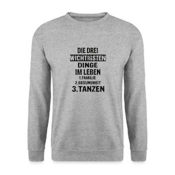 Tanzen - Unisex Pullover - Weißgrau meliert - Vorne - Alina (178cm) & Michal (187cm)