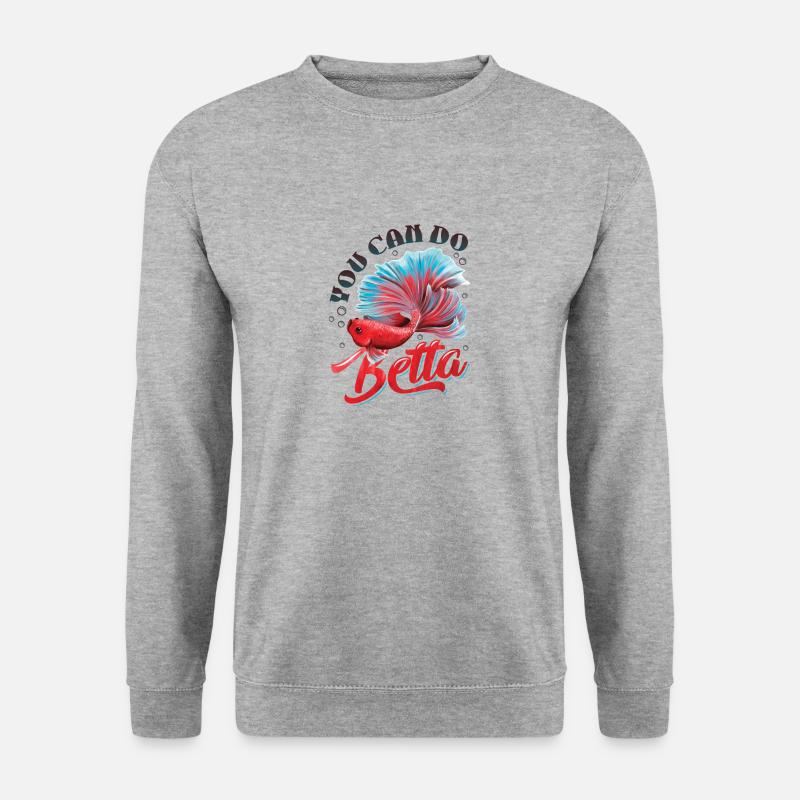 Haltung Von Betta-fischen - Unisex Pullover - Weißgrau meliert