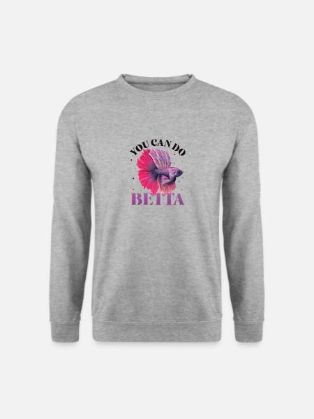 Keeping of betta fish - Unisex Sweatshirt - salt & pepper