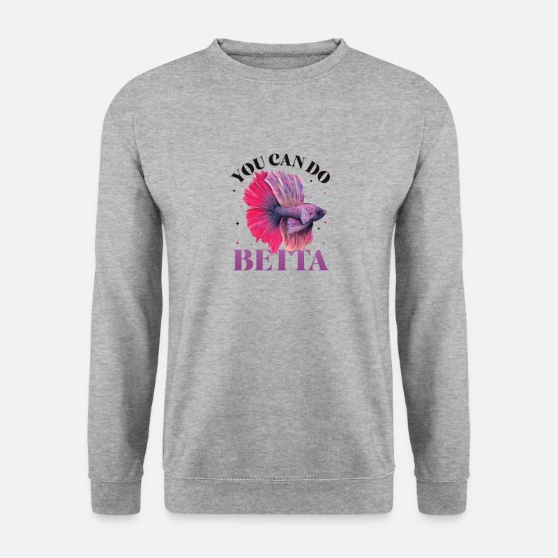 Détention de poisson betta - Sweat-shirt Unisexe - gris chiné