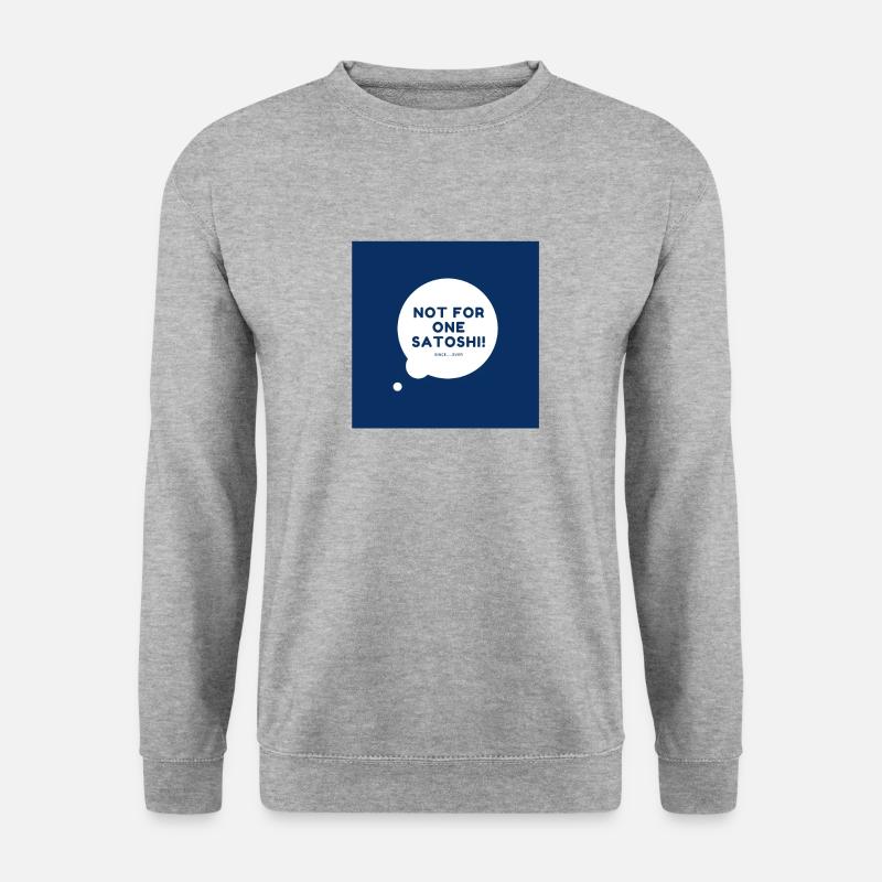 Not for one Satoshi bubble blue - Unisex Pullover - Weißgrau meliert
