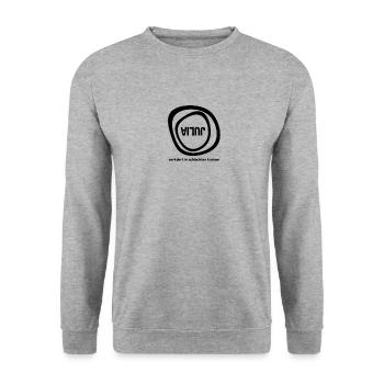 Vorname Julia Sprüche Verkehrt in schlechten - Unisex Pullover - Weißgrau meliert - Vorne - Alina (178cm) & Michal (187cm)