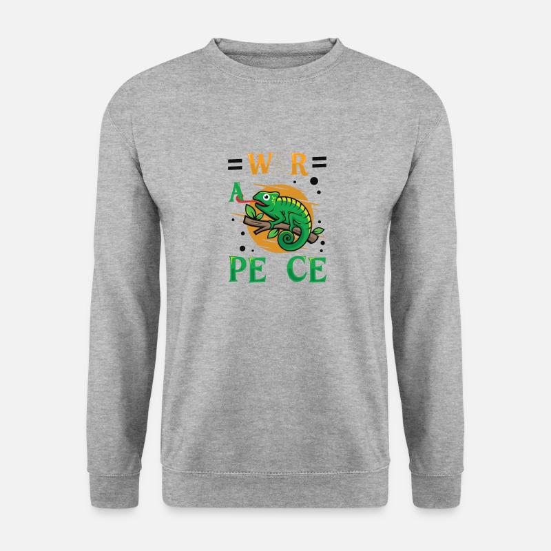 Peace Cameleon, peace movement - Unisex Sweatshirt - salt & pepper