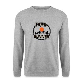 Trail Runner Running Jogging Jogger I Gift - Sweat-shirt Unisexe - gris chiné - Devant - Alina (178cm) & Michal (187cm)