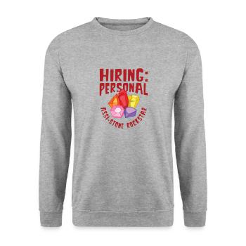 Rockhound Rock Collectors Minéraux Pierres précieuses - Sweat-shirt Unisexe - gris chiné - Devant - Alina (178cm) & Michal (187cm)