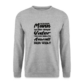 Anwalt - Unisex Pullover - Weißgrau meliert - Vorne - Alina (178cm) & Michal (187cm)