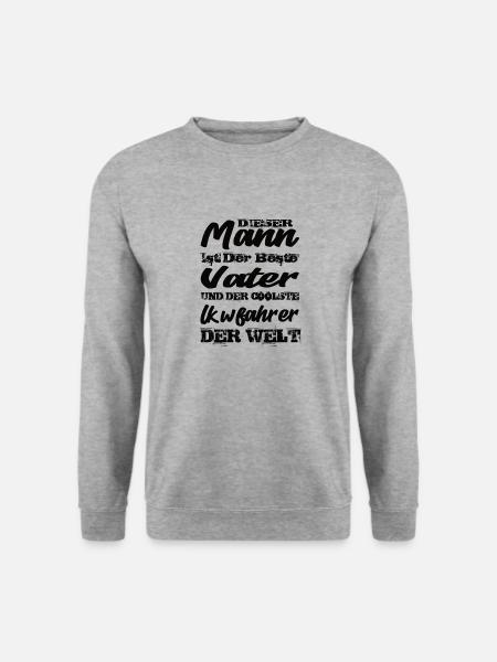 Lkwfahrer - Unisex Pullover - Weißgrau meliert