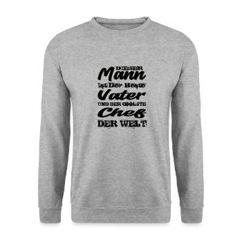 Chef - Unisex Pullover - Weißgrau meliert - Vorne - Alina (178cm) & Michal (187cm)