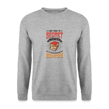 Bookseller, librarian, book lover - Unisex Sweatshirt - salt & pepper - Front - Alina (178cm) & Michal (187cm)