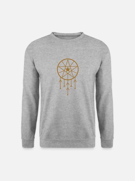 L'Attrape Reve doré klassisches T-Shirt - Unisex Pullover - Weißgrau meliert