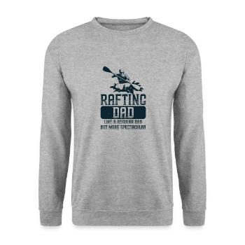 Fluss Rafting - Unisex Pullover - Weißgrau meliert - Vorne - Alina (178cm) & Michal (187cm)
