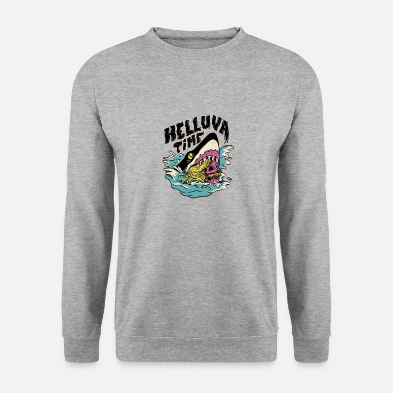 Beach shark - Unisex Sweatshirt - salt & pepper