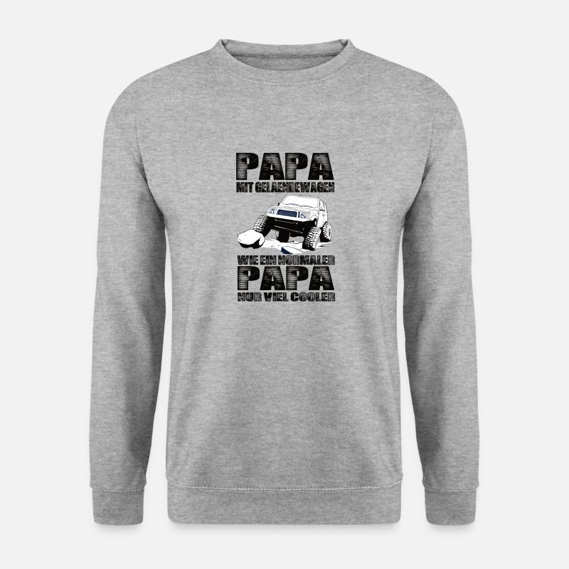 Geländewagen - Unisex Pullover - Weißgrau meliert